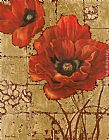 Poppies on Gold II by Vivian Flasch